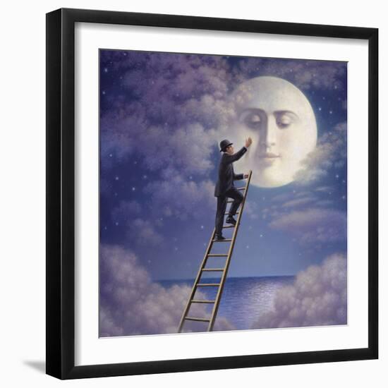 Man with Moon-Dan Craig-Framed Giclee Print