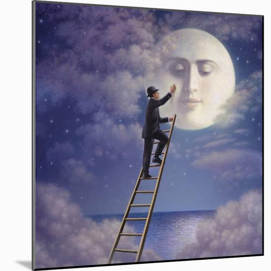 Man with Moon-Dan Craig-Mounted Giclee Print