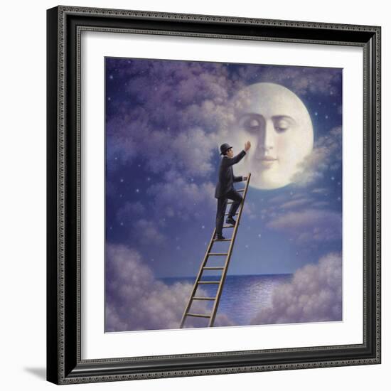 Man with Moon-Dan Craig-Framed Giclee Print