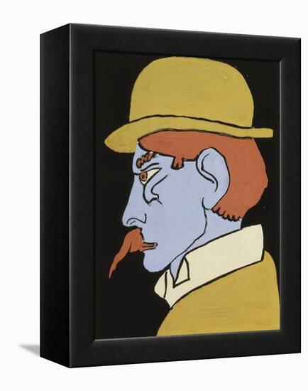 Man with Moustache, Profile-Henri Gaudier-Brzeska-Framed Premier Image Canvas