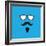 Man with Old Style Mustache, Beard & Sunglasses Vector-smarnad-Framed Art Print