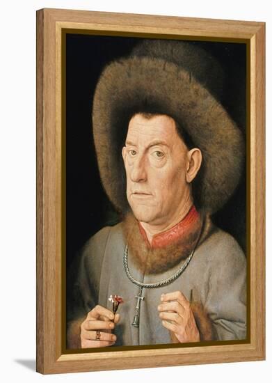 Man with Pinks-Jan van Eyck-Framed Premier Image Canvas