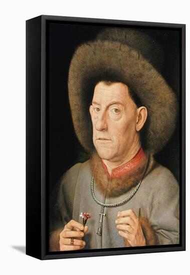 Man with Pinks-Jan van Eyck-Framed Premier Image Canvas