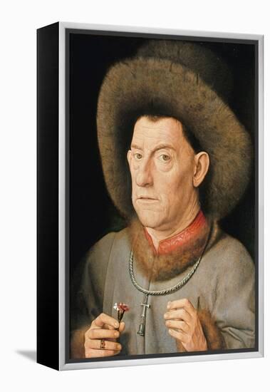 Man with Pinks-Jan van Eyck-Framed Premier Image Canvas