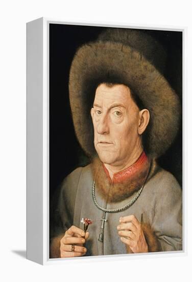 Man with Pinks-Jan van Eyck-Framed Premier Image Canvas