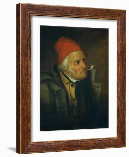 Man with Red Hat and Pipe-Cornelius Krieghoff-Framed Giclee Print