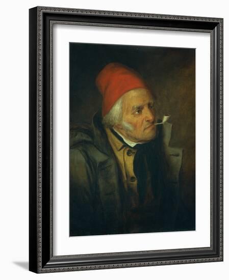 Man with Red Hat and Pipe-Cornelius Krieghoff-Framed Giclee Print