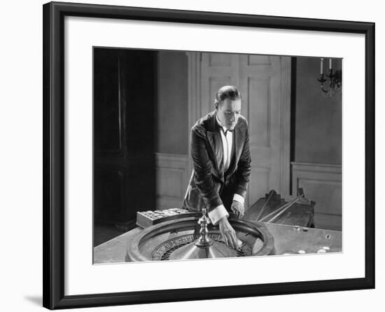 Man with Roulette Table-null-Framed Photo