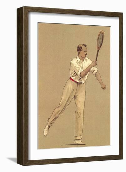 Man with Tennis Racket-null-Framed Art Print