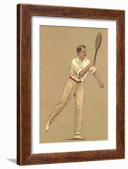 Man with Tennis Racket-null-Framed Art Print