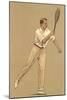 Man with Tennis Racket-null-Mounted Art Print