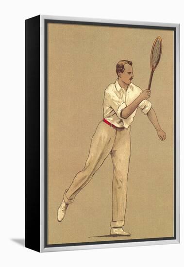 Man with Tennis Racket-null-Framed Stretched Canvas