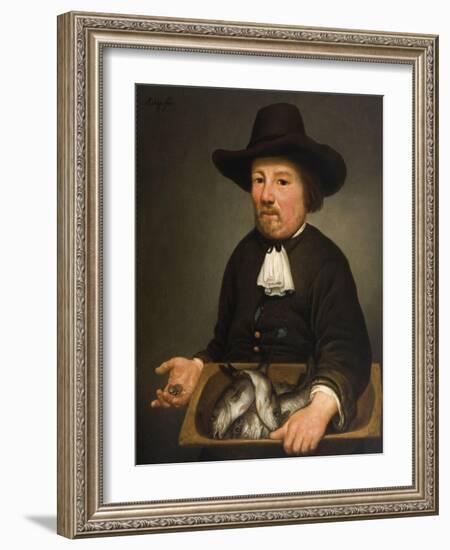 Man with the Bucket of Fish-Aelbert Cuyp-Framed Giclee Print