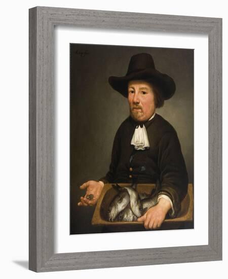 Man with the Bucket of Fish-Aelbert Cuyp-Framed Giclee Print