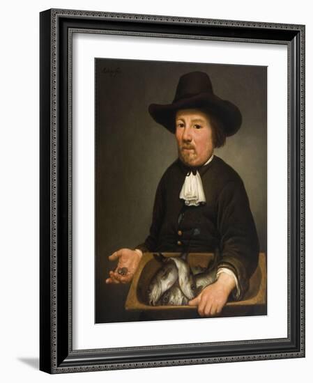 Man with the Bucket of Fish-Aelbert Cuyp-Framed Giclee Print