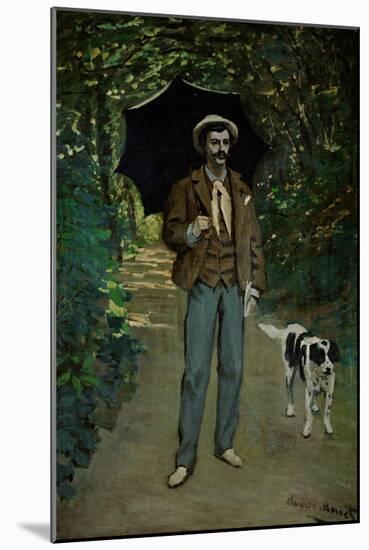 Man with Umbrella, Portrait of V. Jaquemont, Around 1868-Claude Monet-Mounted Giclee Print