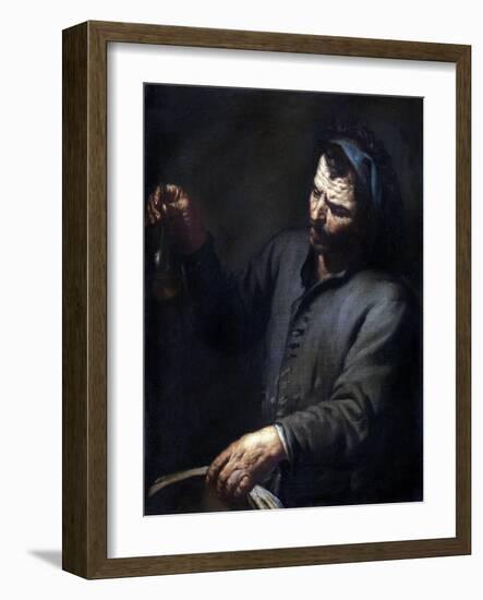 Man with Urine Bottle in His Hand-Antonio Zanchi-Framed Art Print