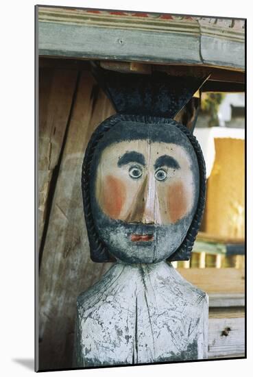 Man, Wood Carving, Petjavesi Wooden Church (Unesco World Heritage Site, 1994), Finland-null-Mounted Photographic Print