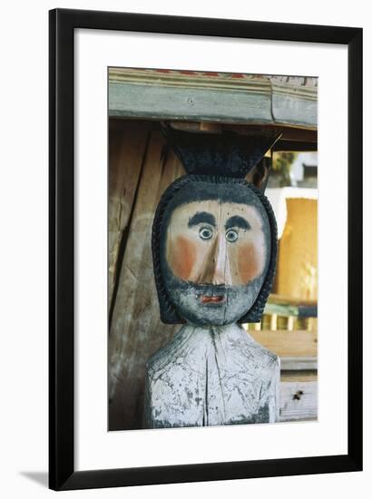 Man, Wood Carving, Petjavesi Wooden Church (Unesco World Heritage Site, 1994), Finland-null-Framed Photographic Print