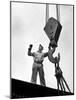 Man Working as a Rigger During Building of a Ship-George Strock-Mounted Photographic Print