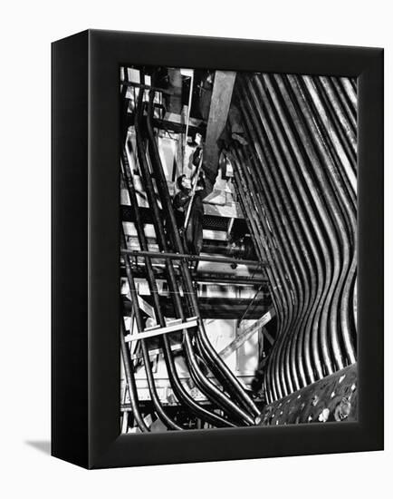 Man Working in a Power Plant-William Vandivert-Framed Premier Image Canvas