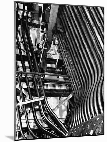 Man Working in a Power Plant-William Vandivert-Mounted Photographic Print