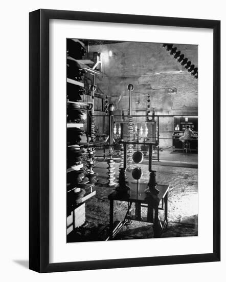 Man Working in Laboratory-Fritz Goro-Framed Photographic Print
