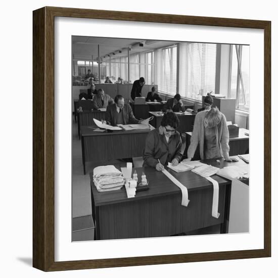 Managed Houses General Office, Tetleys Brewers, Leeds, West Yorkshire, 1968-Michael Walters-Framed Photographic Print