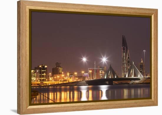 Manama at Night, Bahrain, Middle East-Angelo Cavalli-Framed Premier Image Canvas