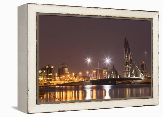 Manama at Night, Bahrain, Middle East-Angelo Cavalli-Framed Premier Image Canvas