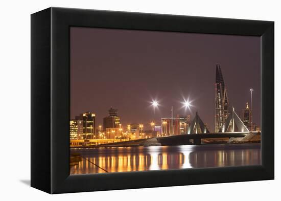 Manama at Night, Bahrain, Middle East-Angelo Cavalli-Framed Premier Image Canvas