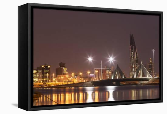 Manama at Night, Bahrain, Middle East-Angelo Cavalli-Framed Premier Image Canvas