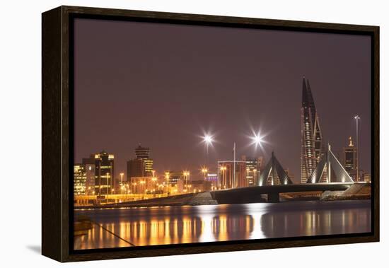 Manama at Night, Bahrain, Middle East-Angelo Cavalli-Framed Premier Image Canvas