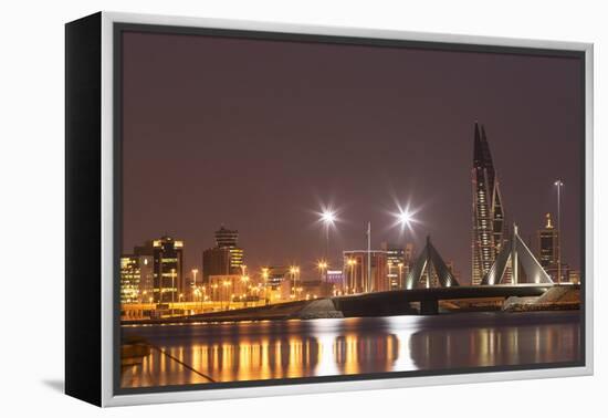 Manama at Night, Bahrain, Middle East-Angelo Cavalli-Framed Premier Image Canvas