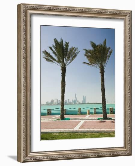 Manama Skyline from Muharraq, Manama, Bahrain-Walter Bibikow-Framed Photographic Print