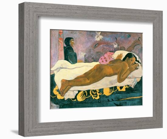 Manao Tupapau (The Spirit of the Dead Watches), 1892-Paul Gauguin-Framed Giclee Print