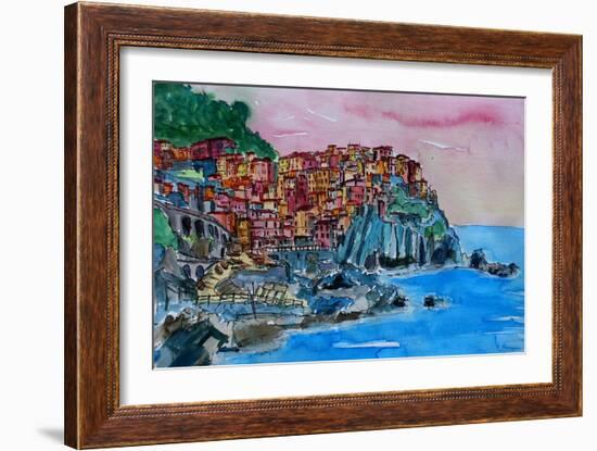 Manarola A Cinque Terre Dream-Markus Bleichner-Framed Art Print