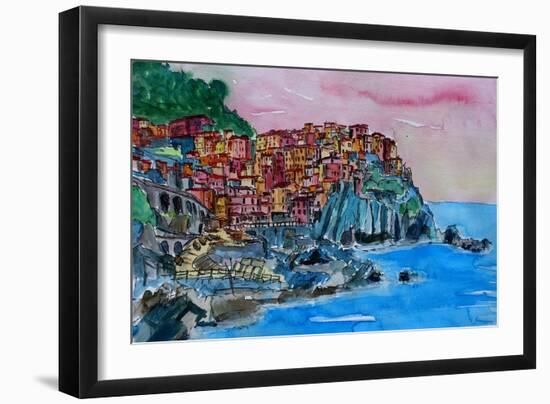 Manarola A Cinque Terre Dream-Markus Bleichner-Framed Art Print