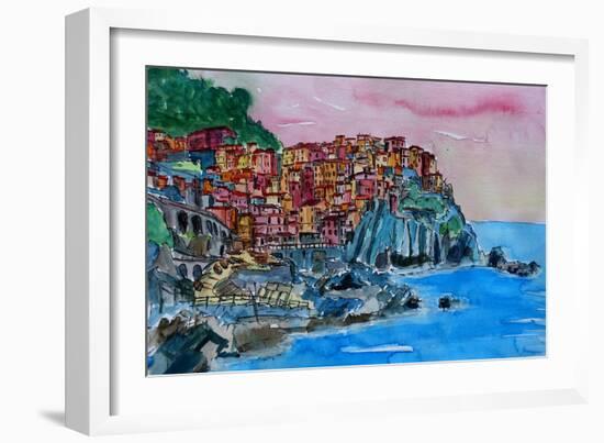 Manarola A Cinque Terre Dream-Markus Bleichner-Framed Art Print