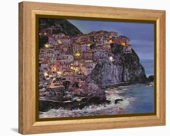 Manarola at dusk-Guido Borelli-Framed Premier Image Canvas