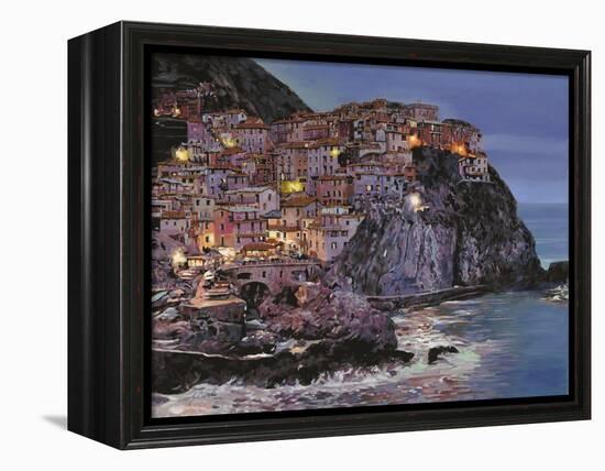 Manarola at dusk-Guido Borelli-Framed Premier Image Canvas