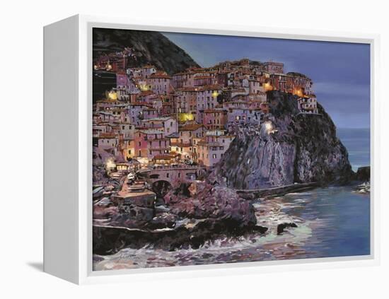 Manarola at dusk-Guido Borelli-Framed Premier Image Canvas