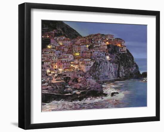 Manarola at Dusk-Guido Borelli-Framed Giclee Print