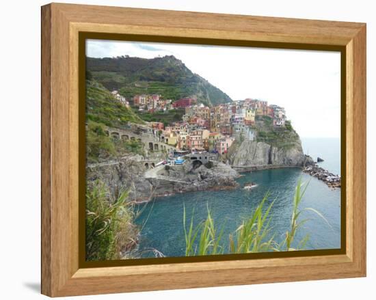 Manarola Cinque Terre III-Marilyn Dunlap-Framed Stretched Canvas