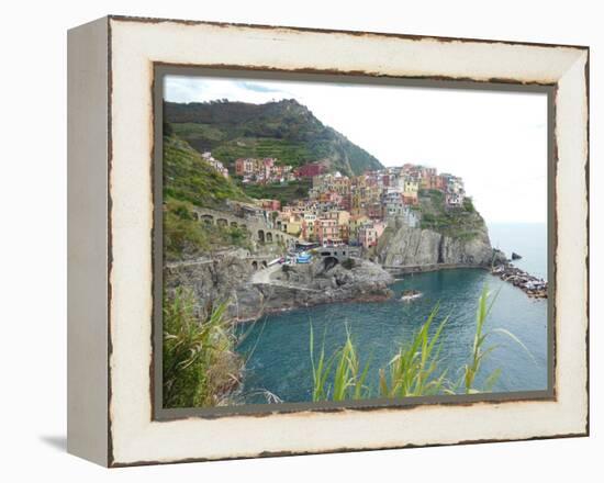 Manarola Cinque Terre III-Marilyn Dunlap-Framed Stretched Canvas