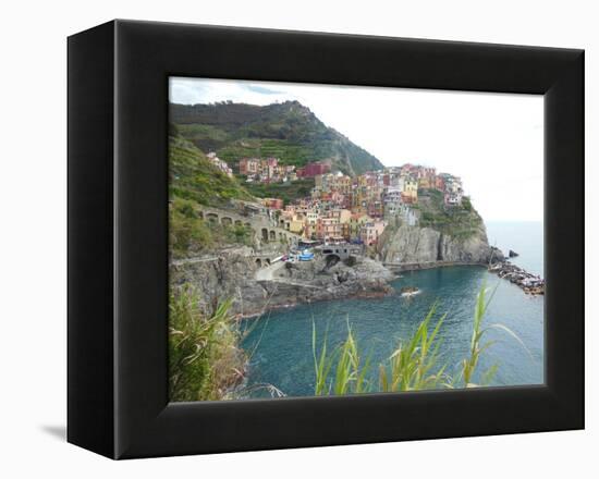 Manarola Cinque Terre III-Marilyn Dunlap-Framed Stretched Canvas