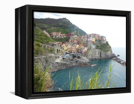 Manarola Cinque Terre III-Marilyn Dunlap-Framed Stretched Canvas