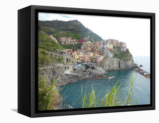 Manarola Cinque Terre III-Marilyn Dunlap-Framed Stretched Canvas