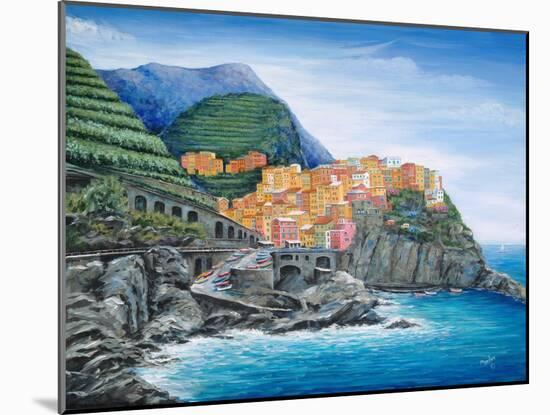 Manarola, Cinque Terre, Italy-Marilyn Dunlap-Mounted Art Print