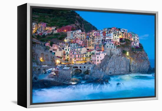 Manarola Fisherman Village in Cinque Terre, Italy-kasto-Framed Premier Image Canvas